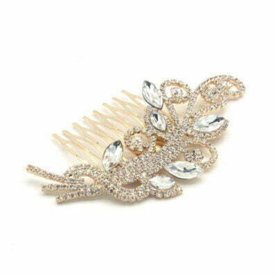 FashionFantasia Wholesale Head Pieces Head Hair Hair Combs HM300111 HP00614 Gold Clear