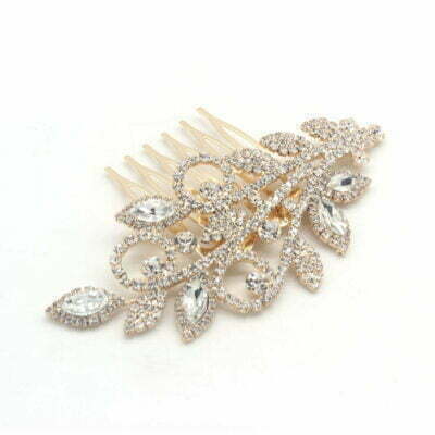 FashionFantasia Wholesale Head Pieces Head Hair Hair Combs HM300115 HP00617 Gold Clear