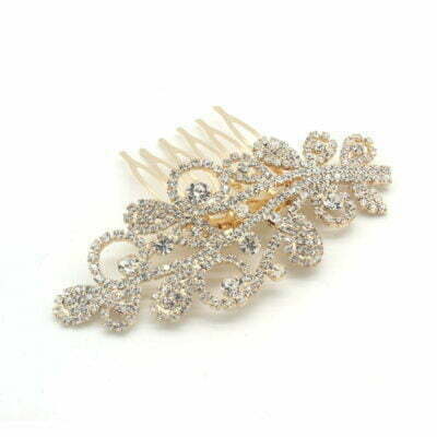 FashionFantasia Wholesale Head Pieces Head Hair Hair Combs HM300116 HP00618 Gold Clear