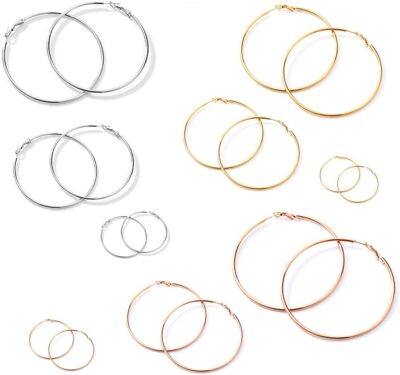 basic hoop earrings 25 35 45 55 65 75 100