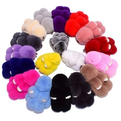 Bigsize Cute Plush Bunny Keychain Women Fur Angel Rabbit Key Ring Plush Dolls Toy Girls Bag 1.jpeg