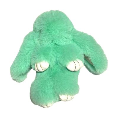 mint Cute Plush Bunny Keychain Women Fur Angel Rabbit Key Ring Plush Dolls Toy Girls Bag Car 16.jpg