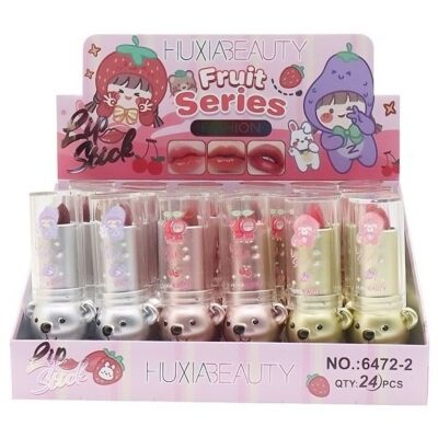 24pk Fruit Series Bear Case Lip Stick