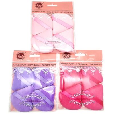 12pk Triangle Powder Puff Makeup Sponge