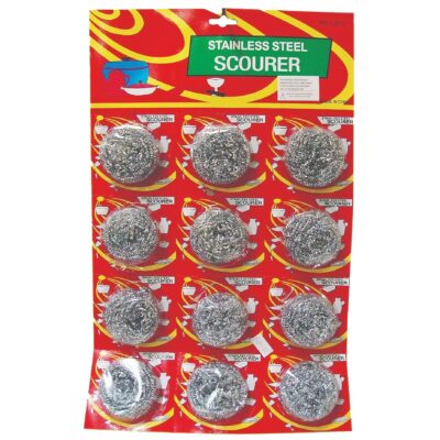 12 Pack Stainless Steel Scrub Scourer